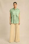Ash Green Coin Flap Shirt