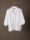WHITE BATWING TOP