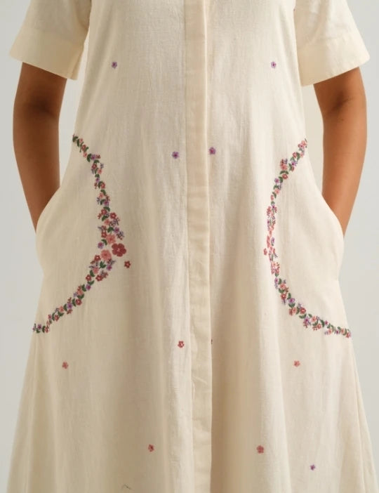 CIRCLE EMBROIDERED DRESS