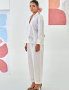 White Co-ord Set With Floral Embroidery