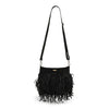 Raffia Bucket Bag - Black