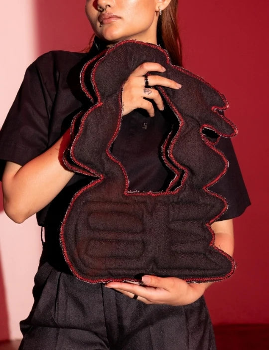 Denim Puffer Bag