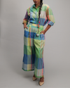 Marsilio Multicolor Checks Straight Fit Trousers