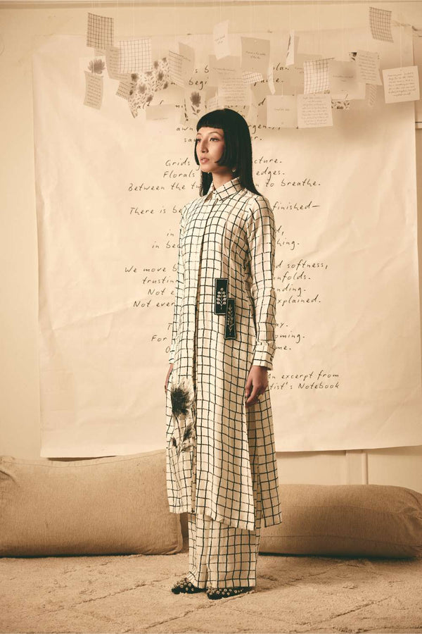 ATBW - AN Bookmark Grid Kurta with Grid Pants