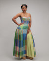 Angelica Multicolor Checks Corset Dress