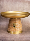 Wicker & Metal Cake Stand