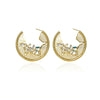 LYNN HOOP EARRINGS-purple