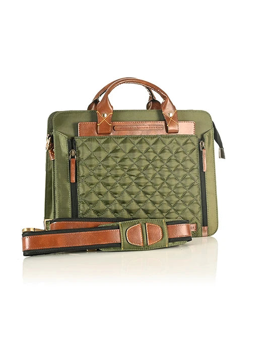 Ecru Criss Cross Laptop Bag 13