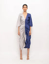 Grey-Blue Kaftan Bodycon Dress