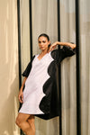 White & Black Short Party Dress