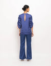 Blue-Grey Rouching Set