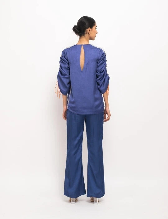 Blue-Grey Rouching Set