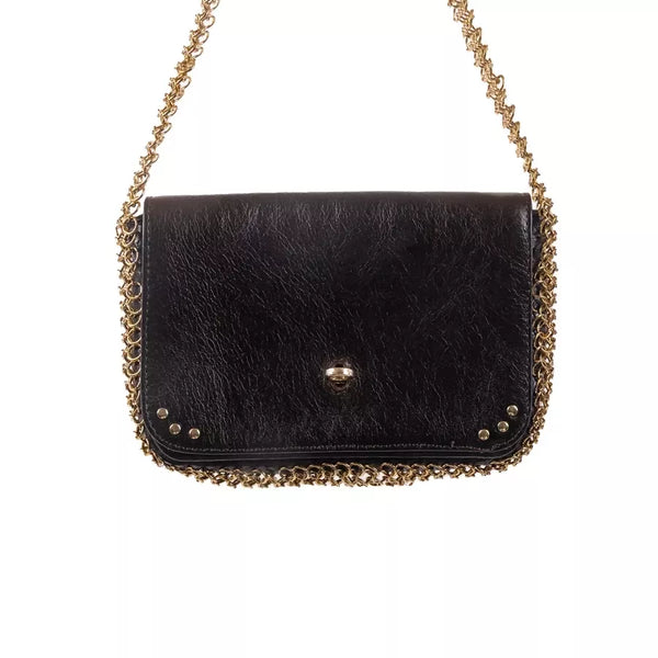 AYRA HANDBAG Dark brown gold