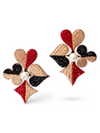 Dual Tone Pearl Earrings