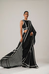 Black Patti Saree