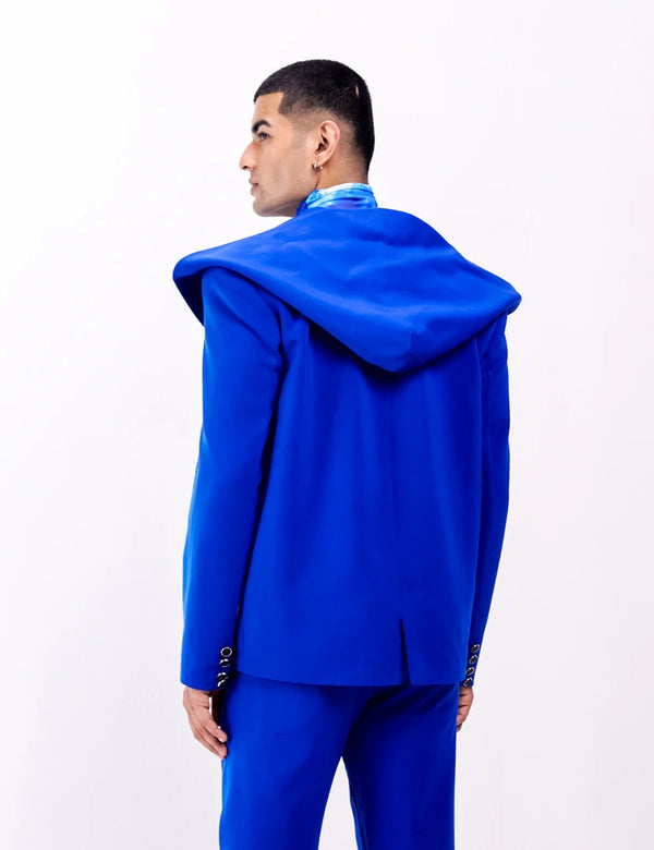 CELESTIAL DRIFT HOODED BLAZER
