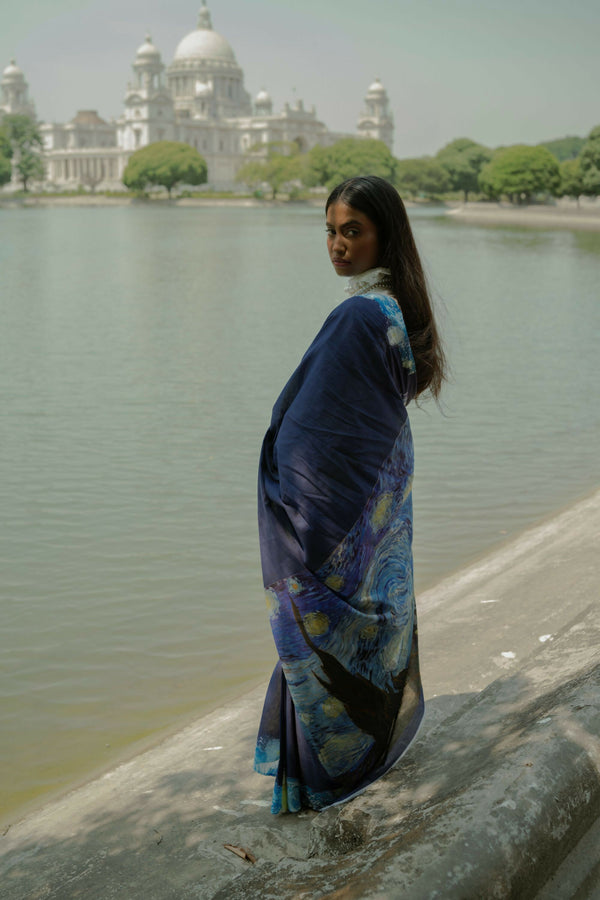 Starry Night Saree