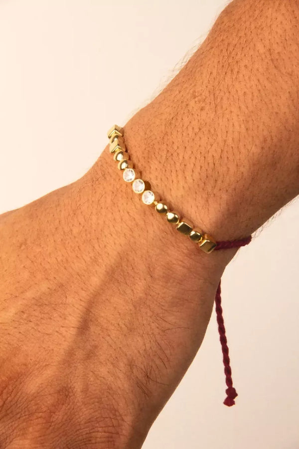 Morse Code Rakhi Gold