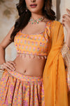 Kesariya Heer Lehenga Set With Dupatta