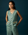 Ocean Eyes Waist Coat Coord set