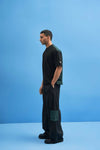 Black Shoji Patchwork Trousers