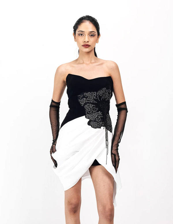 SILVER DUSK BLOOM DRESS