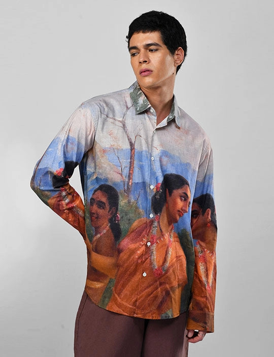 Shakuntala by Raja Ravi Varma - luxury shirts men