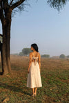 Beatrice Tie-up Dress - beige