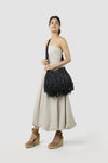 Raffia Bucket Bag - Black