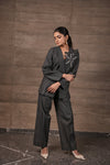 Flora Blazer - Earthy Blue