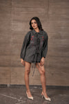 All Eyes Shirt - Earthy Blue