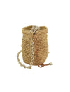 Raffia Bucket bag with emblem