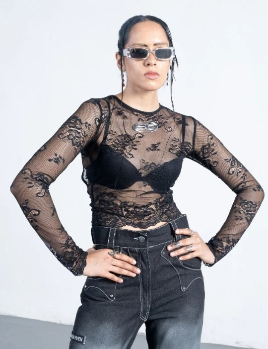 Lace Skin Top