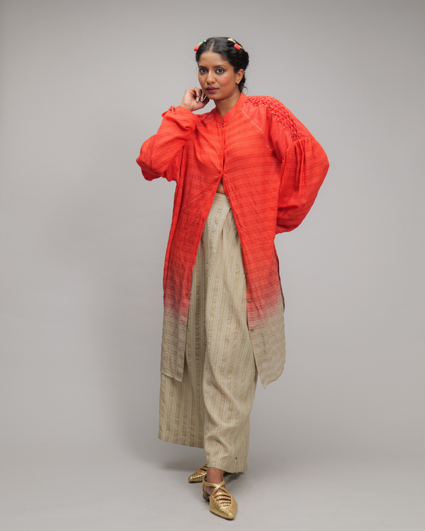 Rosamunda Coral Ombré Stripe Tunic