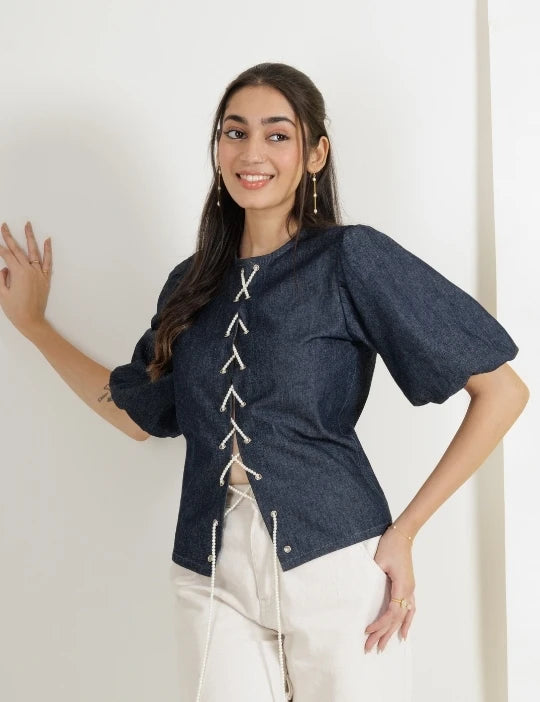 Denim Glow Top