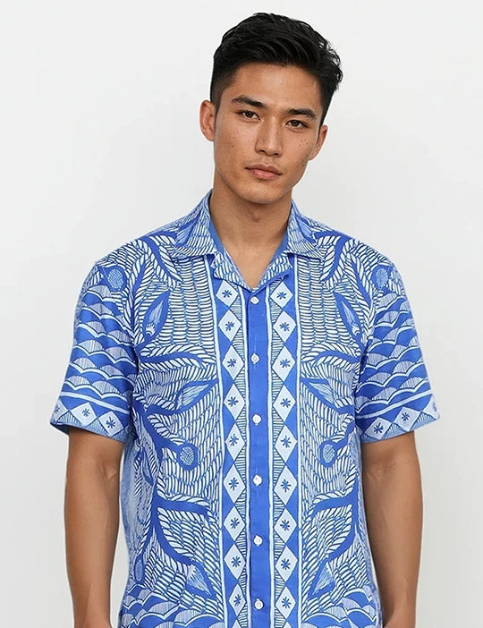 Madhubani Blues Luxury Coord Sets for Men