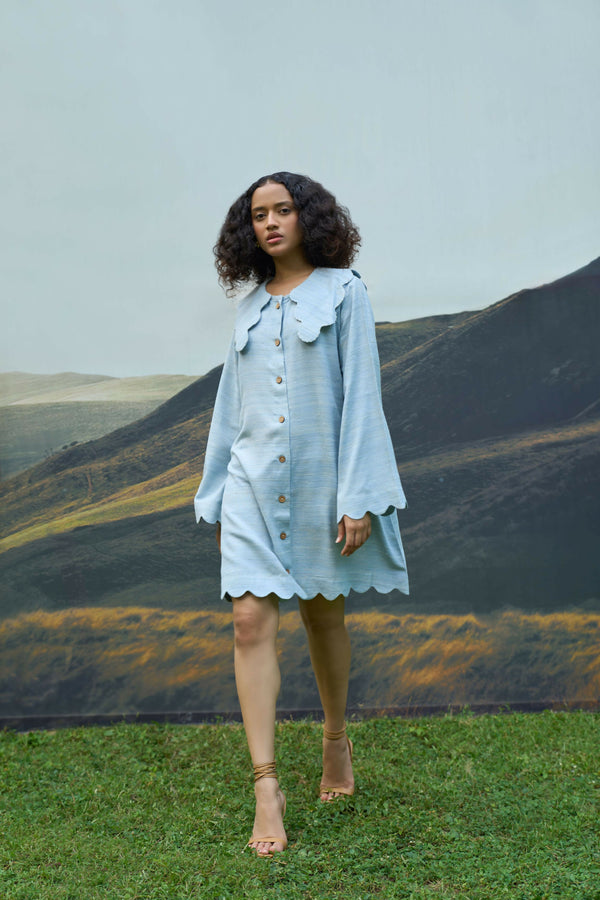 Petal Scallop Dress