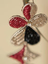 Dual Tone drop Earrings