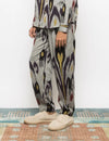 Pleated Barrel-Leg Pants