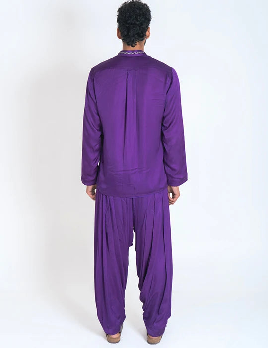 Purple Braid Kurta