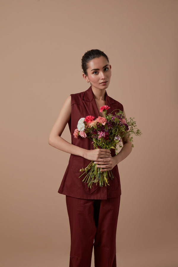 Merlot Half Blazer