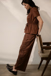 Ether Brown Pleated Pant