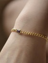 Amethyst Bracelet Italian Chain