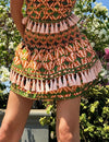 Palma Fringe Layered Mini Skirt