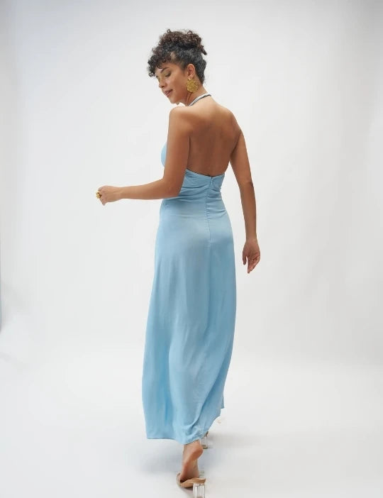 Powder Blue dress with cover up