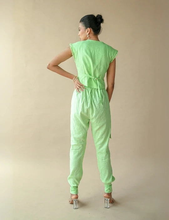 3D Floral Waist Coat + Pants