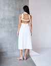 Logus White Collar Dress