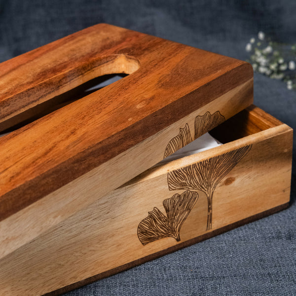 Print - Wooden Tissue Box