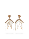 Crystal fringe earrings gold