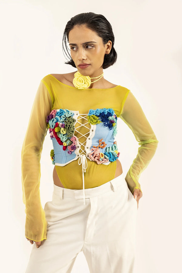 CORAL CORSET TOP